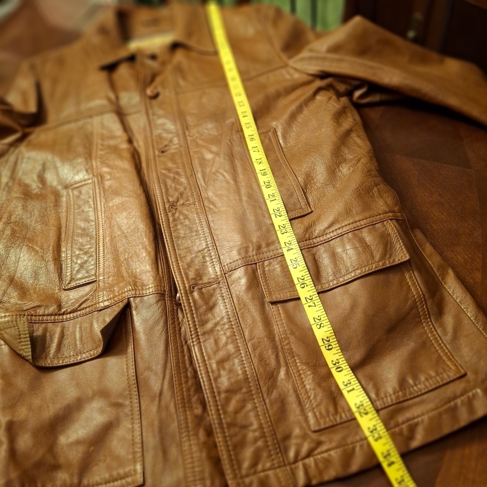 Vintage Cabretta Angel Skin by Grais Leather Vest Lined Jacket Men Size 42L - Picture 14 of 16